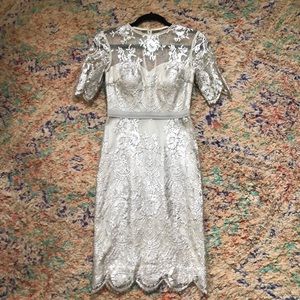 NWT Catherine Deane Metallic Silver Dress